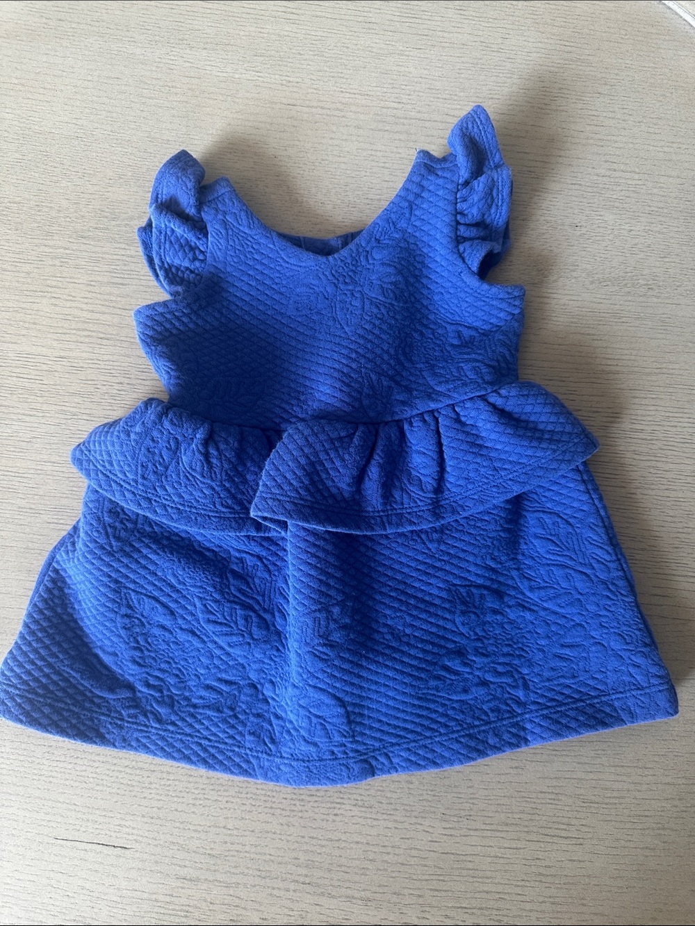 Janie and Jack Royal Blue Textured Ruffle Dress